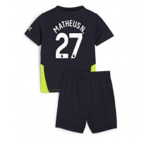 Manchester City Matheus Nunes #27 Koszulka Wyjazdowa dzieci 2024-25 Krótki Rękaw (+ krótkie spodenki)